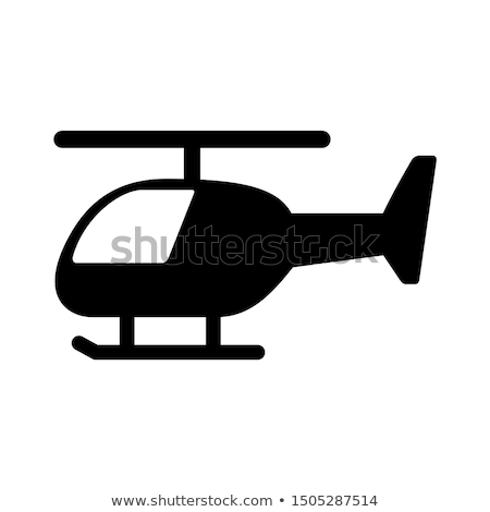 Foto d'archivio: Passenger Helicopter Icon Isolated On White Background Air Transport Aviation Vector Illustration
