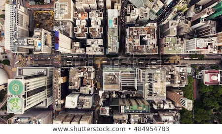 Stock fotó: Aerial Drone View Of City Residential Area