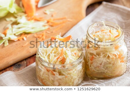 Stockfoto: Sauerkraut With Carrot Background