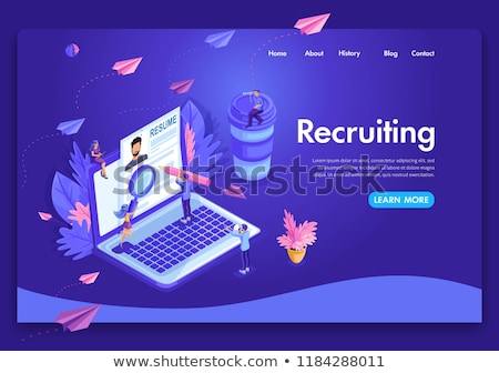 Stock foto: Recruitment Agency Concept Landing Page