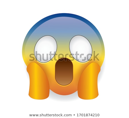 Stok fotoğraf: Shocked Scared Emoji Vector Illustration