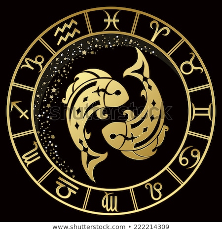 Zdjęcia stock: Zodiac Horoscope Signs As Golden Symbols