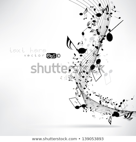 Foto d'archivio: Grunge Musical Background With Notes For Design