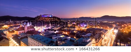 Сток-фото: Panorama Of Ljubljana At Dusk