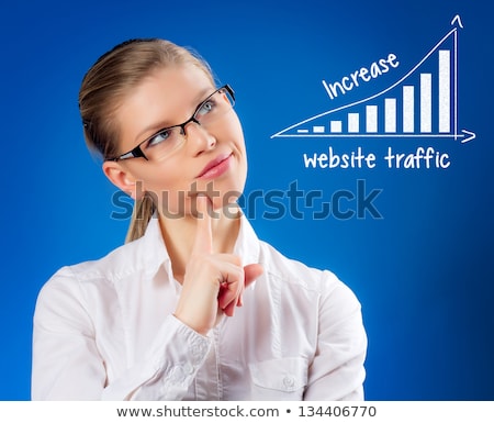 Сток-фото: Woman Thinking About Seo