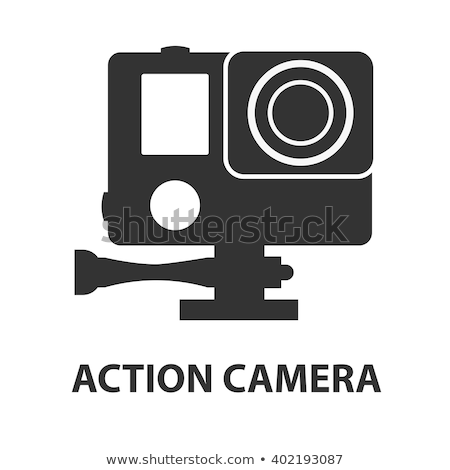 Foto stock: Flat Vector Icon For Action Camera