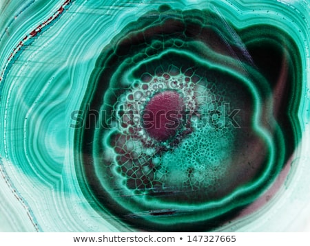 Foto stock: Malachite Green Stone Semi Precious Mineral On A White Background