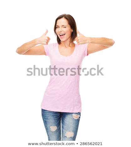 ストックフォト: Happy Sporty Woman Showing Thumb Up