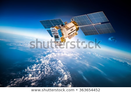 Zdjęcia stock: Communications Satellite Orbiting Earth