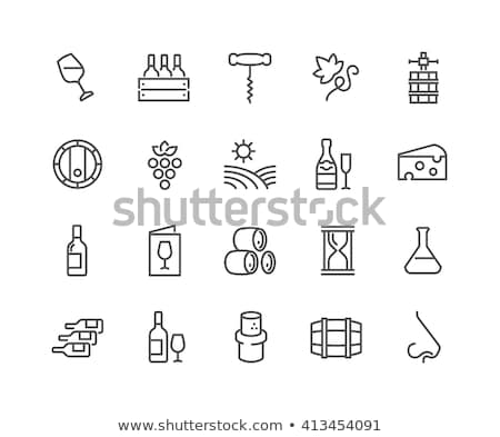 Stock photo: Bottle Of Wine Line Icon