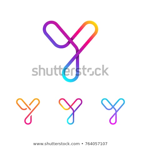 Foto stock: Logo Shapes And Icons Of Letter Y