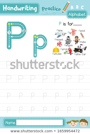 Stok fotoğraf: Flashcard Alphabet P Is For Pumpkin