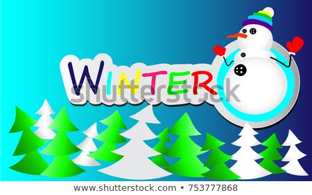 Stock fotó: Snowball Pattern Winter Background Vector Illustration Christm