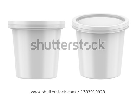 Zdjęcia stock: White Plastic Tub Bucket Container