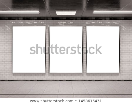 Stock photo: Vertical Billboards On Metro Station