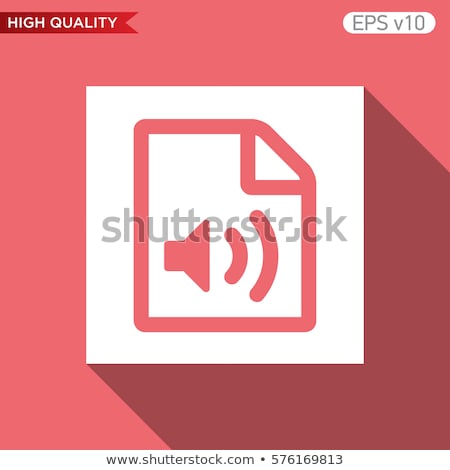 ストックフォト: Audio File Icon On White Background Vector Illustration