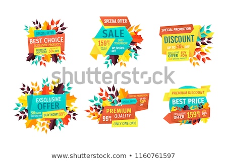 Foto stock: Premium Autumn Discount With Best Price Emblem