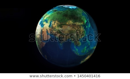 Stock fotó: The Day Half Of The Earth From Space Showing Africa Asia And Oceania