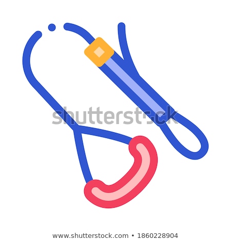 [[stock_photo]]: Alpinism Metallic Device With Handle Vector Icon