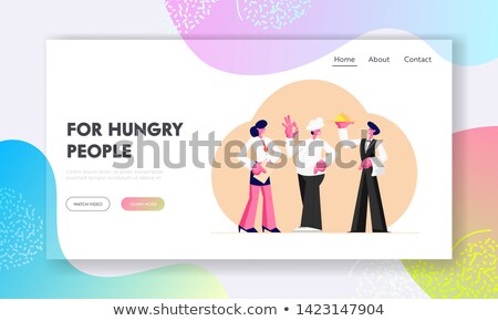 Stok fotoğraf: Hospitality Management Concept Landing Page