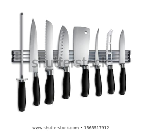 Stok fotoğraf: Chef Sharpening Meat Cleaver