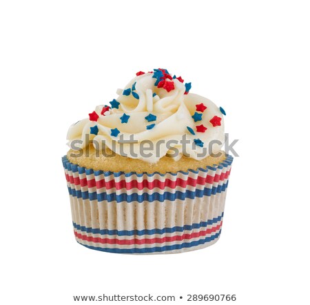 Isolated Cupcake Decorated For Fourth Of July Holiday ストックフォト © tab62