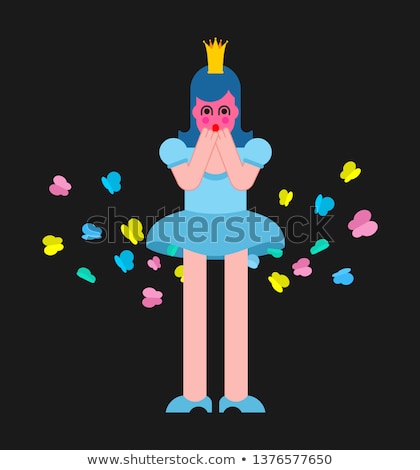 Princess Fart Butterfly Woman Farting Sweet Girl With Crown V Сток-фото © MaryValery