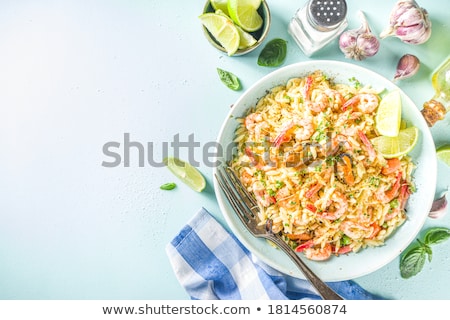 Stok fotoğraf: Paella With Shrimp And Mussel