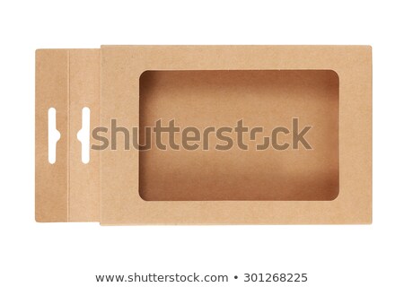 Foto d'archivio: Cardboard Package With Transparent Window