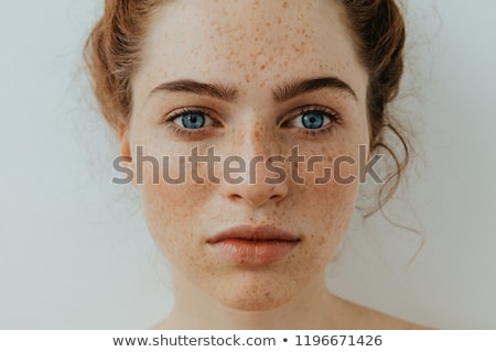 Foto stock: Beautiful Woman With Freckles