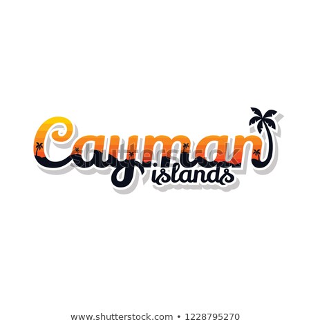 Сток-фото: Cayman Islands Summer Holidays Beach Sign Symbol