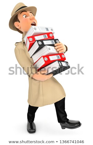 Foto stock: 3d Detective Overworked