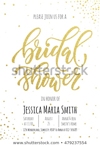 ストックフォト: Bridal Shower Handwritten Lettering