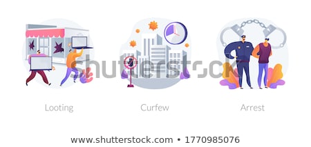 Stockfoto: Curfew Abstract Concept Vector Illustration