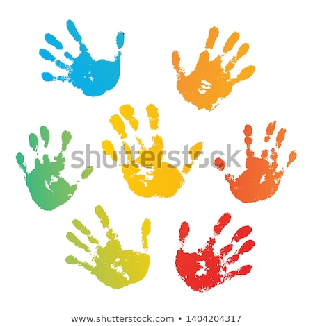 ストックフォト: Multicolored Hand Print
