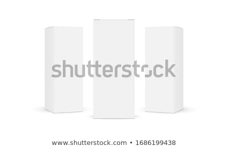 Stockfoto: Vector Set Of Blank Boxes Isolated On White Background Three Ki