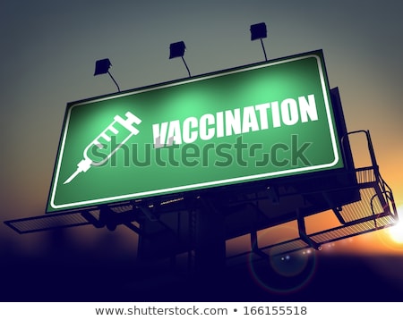 Foto stock: Immunization - Billboard On The Sunrise