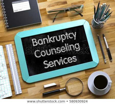Foto stock: Bankruptcy Consulting Chalk Illustration
