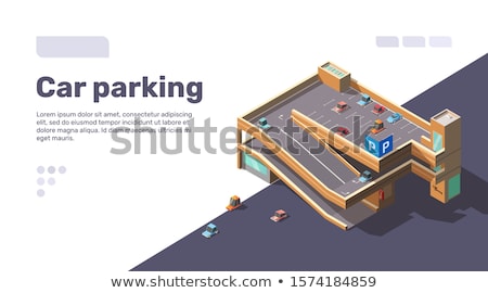 Сток-фото: Parking Entrance With Elevator On A Street