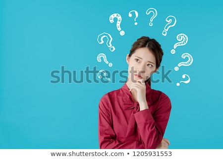 Foto stock: Cartoon Tough Woman With Idea