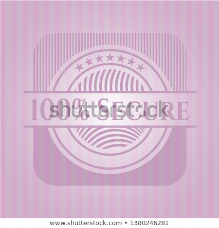 Stock fotó: Protection 100 Percent Secure Pink Shield Vector Icon