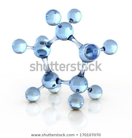 Foto stock: Carbon Atom On White Background Structure