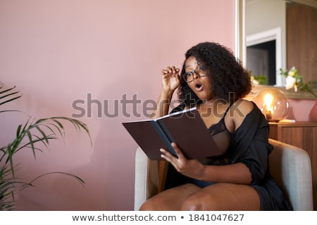 Stockfoto: Beautiful Woman In Underwear Lying On White Sofa