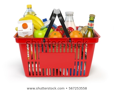 Stock fotó: Red Basket For Bottles