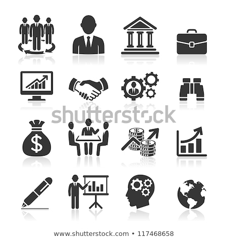 Foto stock: Business Success Arrows And World