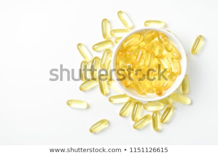 Stock fotó: Fish Oil Capsules On White Background