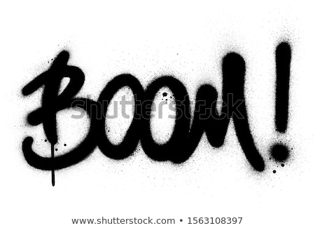 Stock photo: Sprayed A Font Graffiti In Black Over White