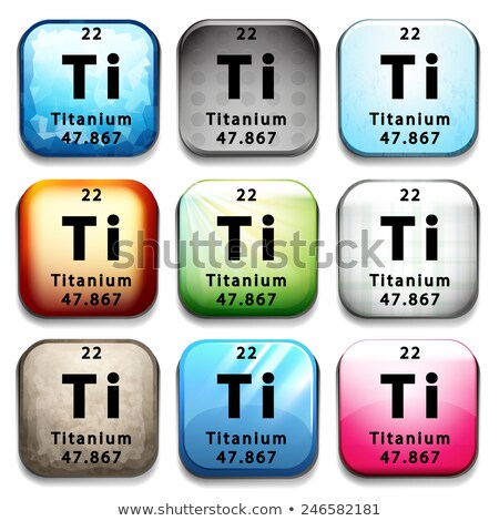 Foto stock: A Button Showing The Element Titanium