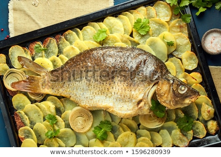 Stock foto: Oven Baked Carp Fillets