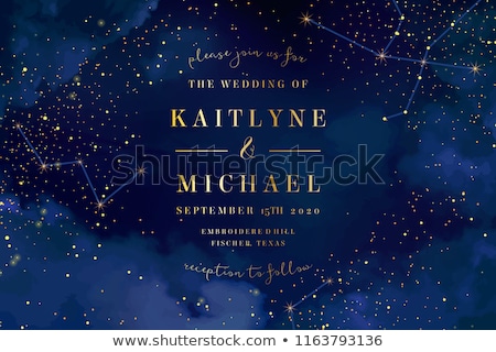 Stok fotoğraf: Golden Stars Glitter Scattered On Black In Celebration Card